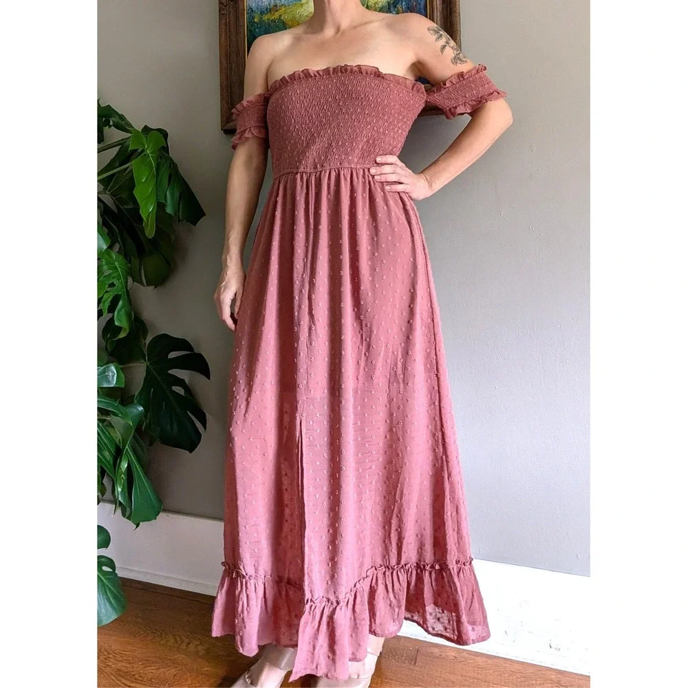 dusty rose dress casual ZAPAKA Women Mother of the Bride A-Line Round Neck Lace Long Wedding Guest Dress with 3/4 Sleeves and versatility effortlessly Zapaka Women Dusty Rose Midi